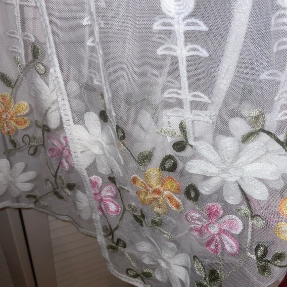 Kamana Floral Embroidered Sheer Swim Coverup - Picture 4 of 8